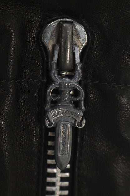Chrome Hearts Stiff Leather Cross Button Down Vest Size S