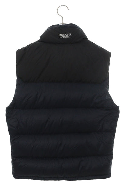 MONCLER OPHRYS GILET Logo Patch Down Vest Navy Size M