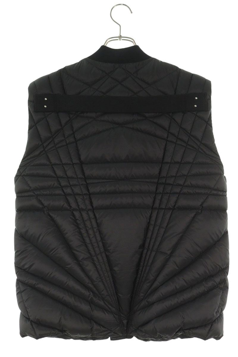 Rick Owens MEGAPENTA FLIGHT GILET Quilted Vest Black Size 0