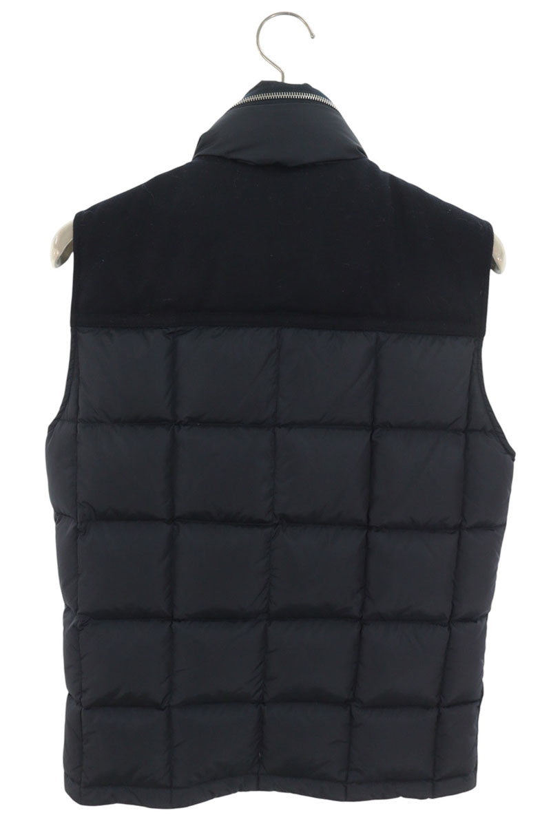 MONCLER Wool Panel Nylon Down Vest Navy Size 0