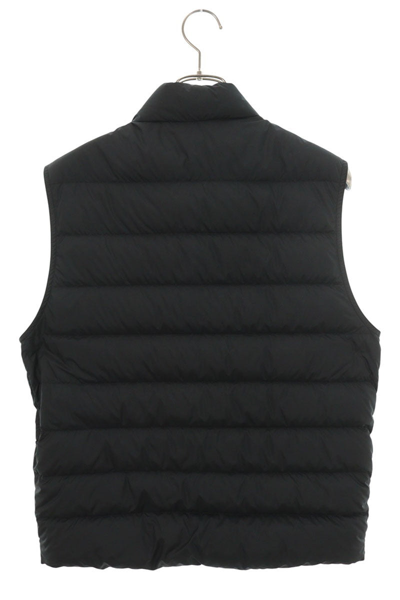 MONCLER TREOMPAN GILET Logo Patch Nylon Vest Black Size 2