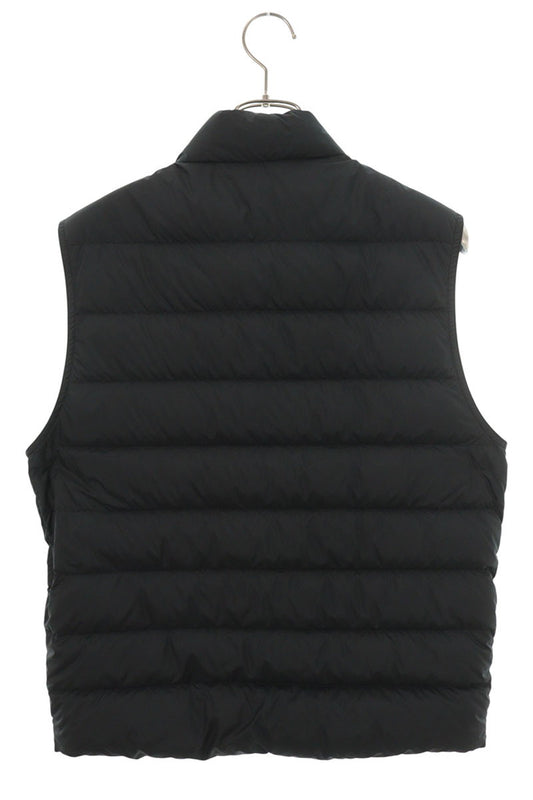 MONCLER TREOMPAN GILET Logo Patch Nylon Vest Black Size 2
