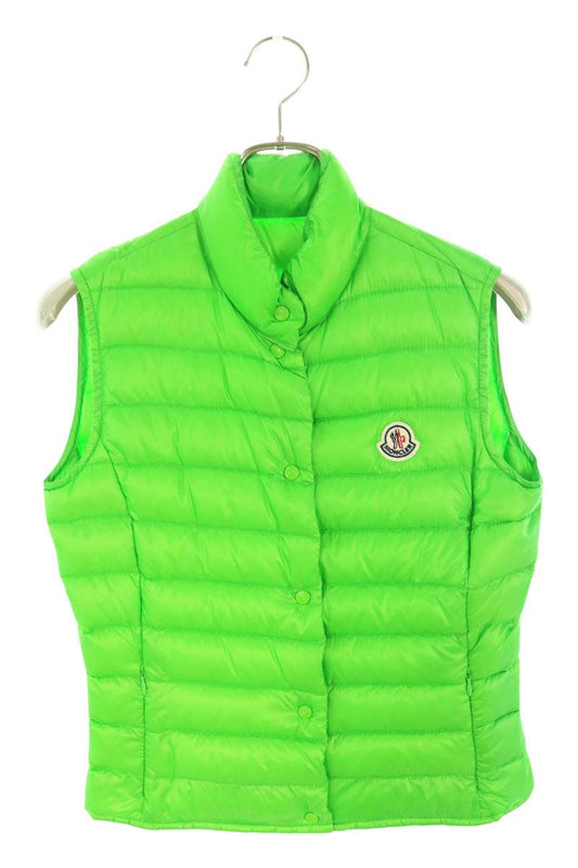 MONCLER Liane Patch Nylon Down Vest Green Size 0