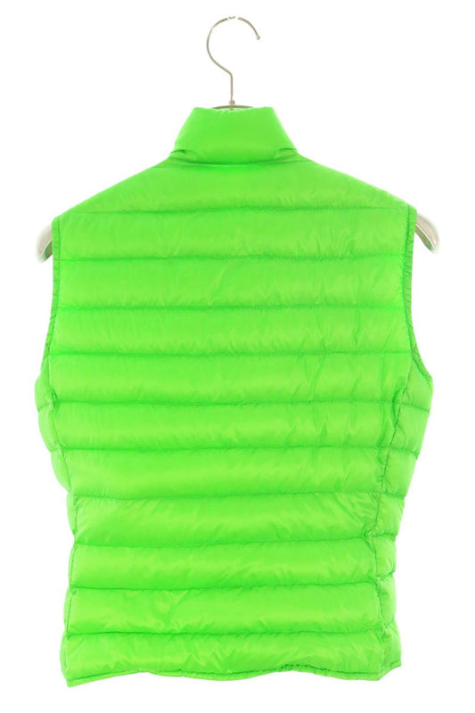 MONCLER Liane Patch Nylon Down Vest Green Size 0