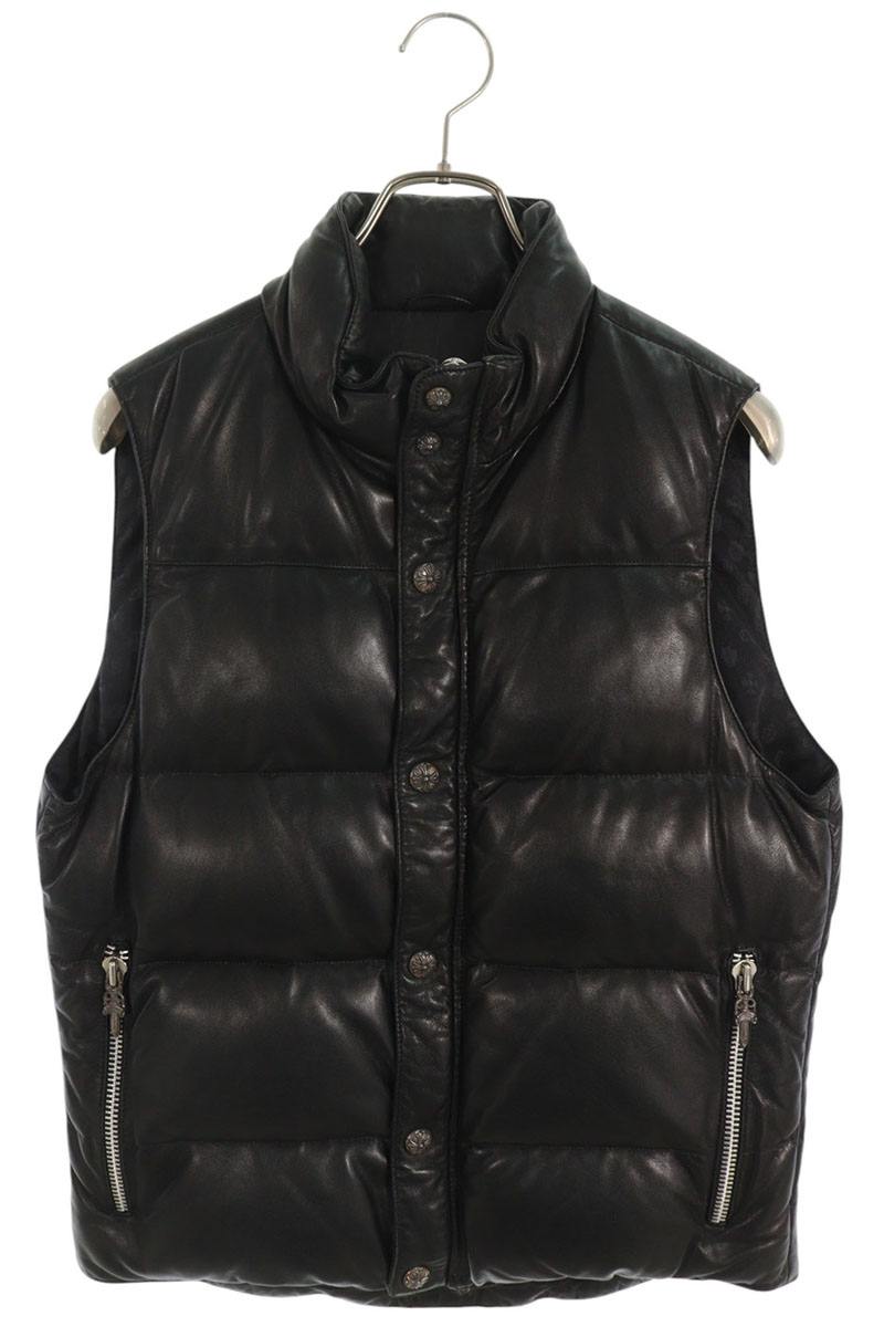 Chrome Hearts STIFF LTHR Cross Ball Vest Black Size M