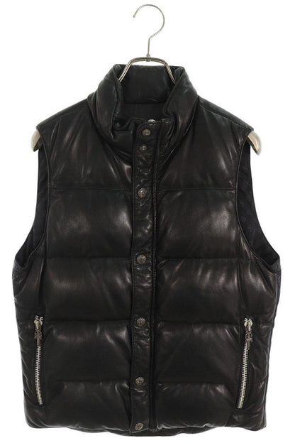 Chrome Hearts STIFF LTHR Cross Ball Vest Black Size M