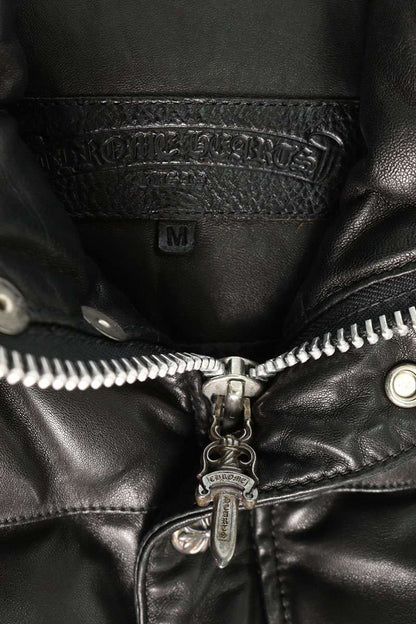 Chrome Hearts STIFF LTHR Cross Ball Vest Black Size M