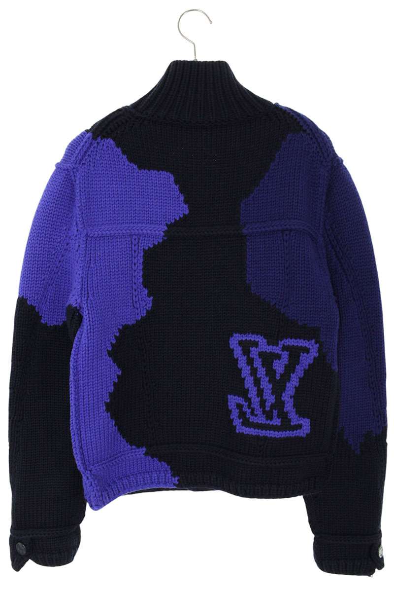 LOUISVUITTON 20AW Intarsia Button Knit Jacket Multi Size XS