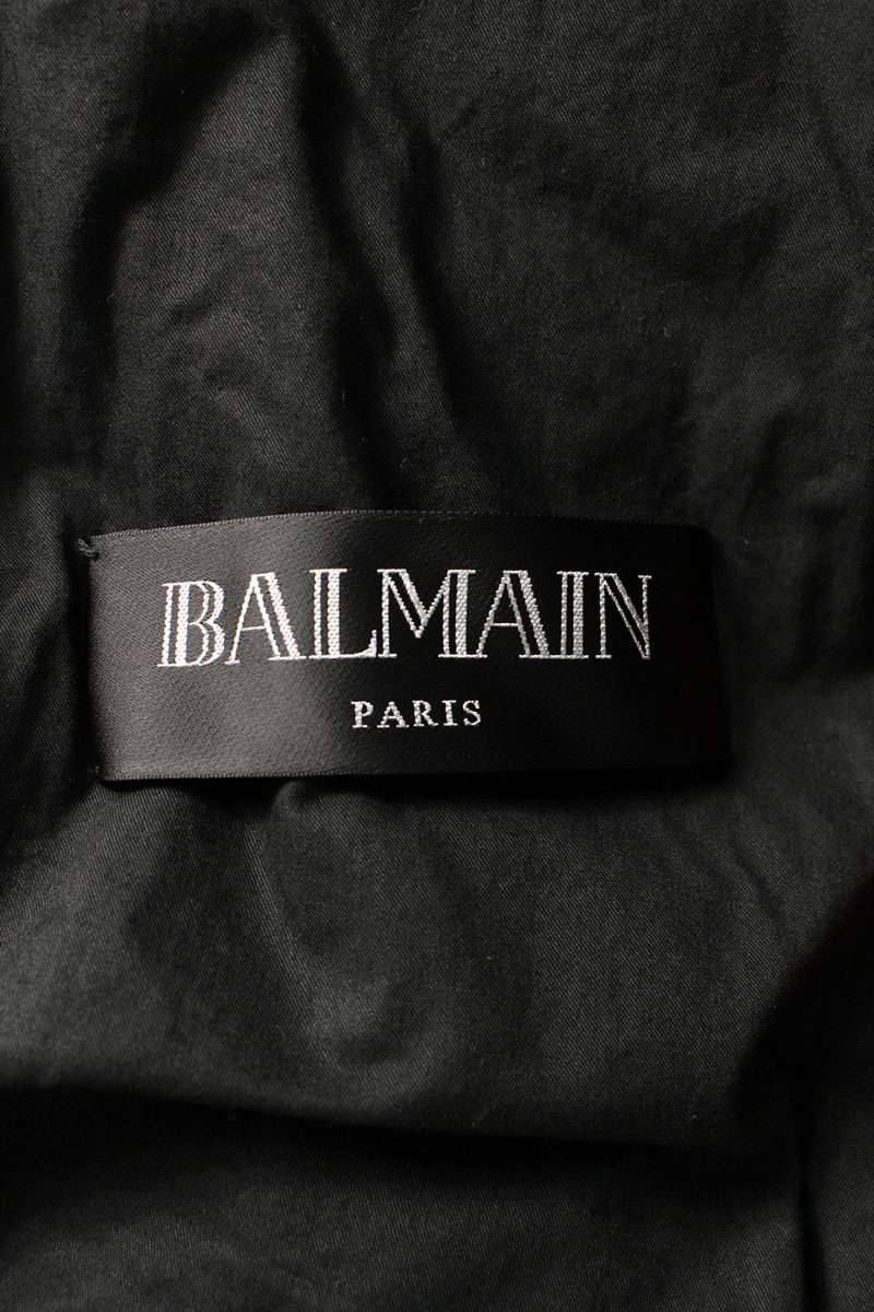 BALMAIN Velour Double Rider Jacket Red Size M
