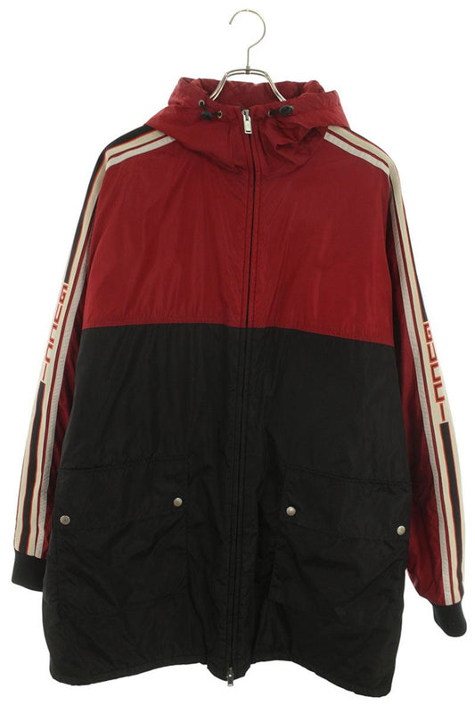 GUCCI Arm Logo Nylon Jacket Red Size L