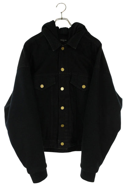 Fear of God Hooded Denim Jacket Black Size L