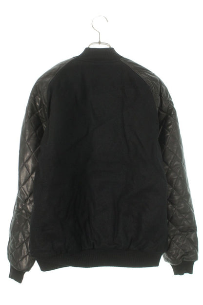 SEQUEL FW24 Leather Sleeve Varsity Jacket Black Size S