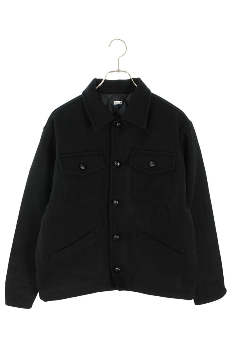 SEQUEL 24AW Wool Blend CPO Jacket Black Size XL