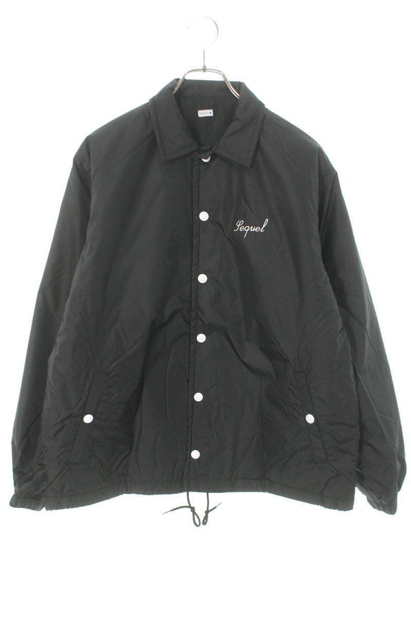 SEQUEL 24AW Logo Embroidered Nylon Jacket Black Size L