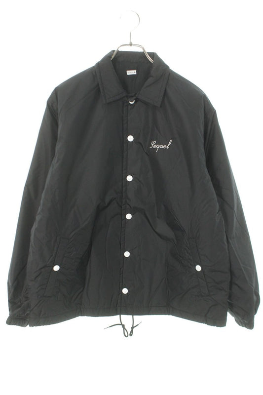 SEQUEL 24AW Logo Embroidered Nylon Jacket Black Size L