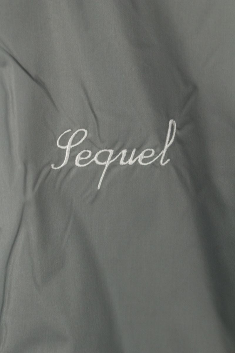 SEQUEL 24AW Logo Embroidered Nylon Jacket Gray Size L