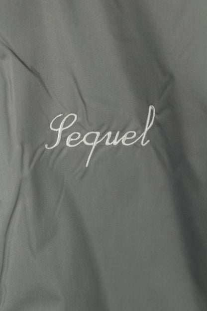 SEQUEL 24AW Logo Embroidered Nylon Jacket Gray Size XL