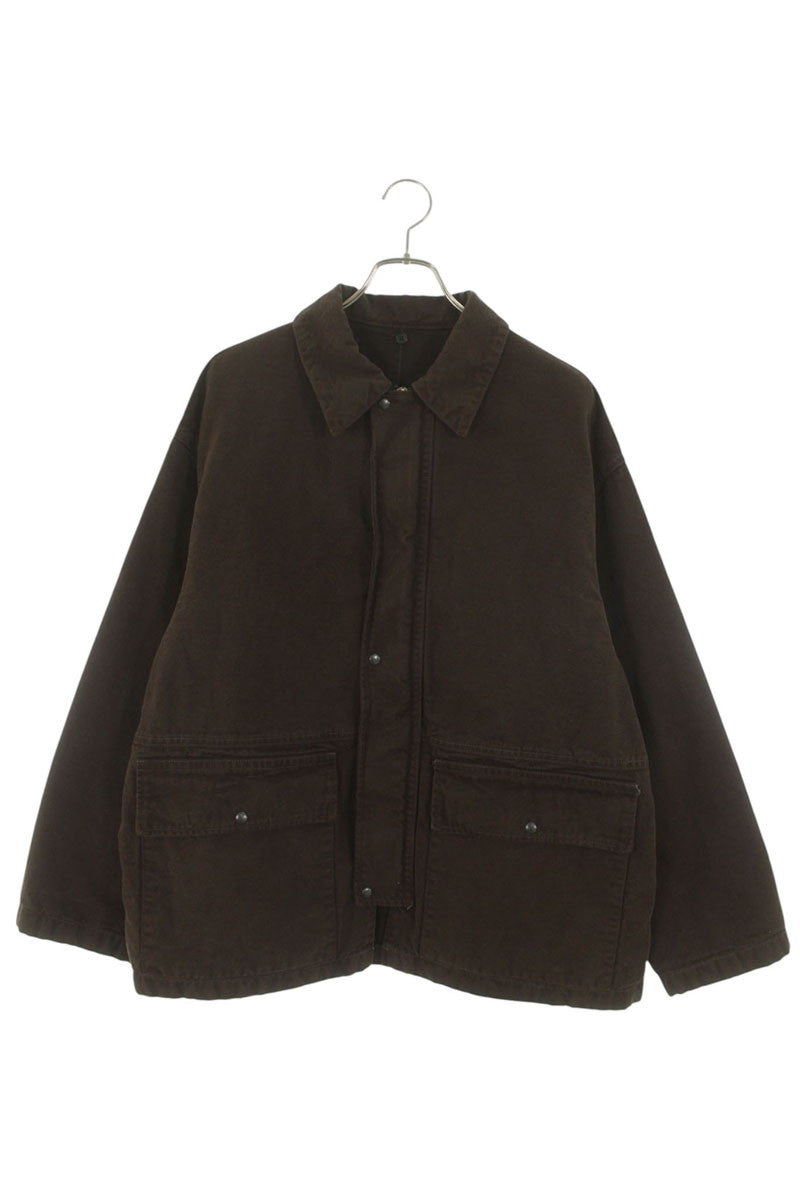 H BEAUTY & YOUTH Denim Coverall Jacket Dark Brown Size S