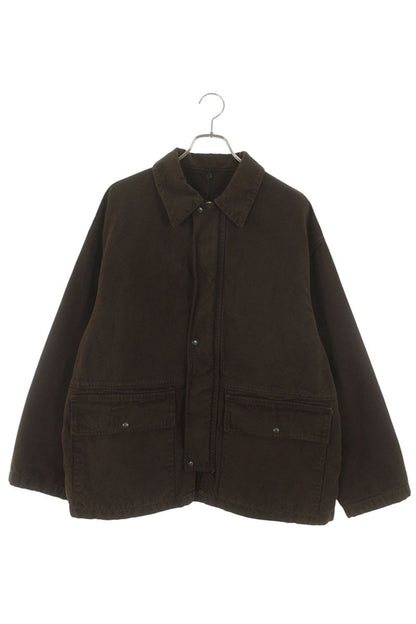 H BEAUTY & YOUTH Denim Coverall Jacket Dark Brown Size S