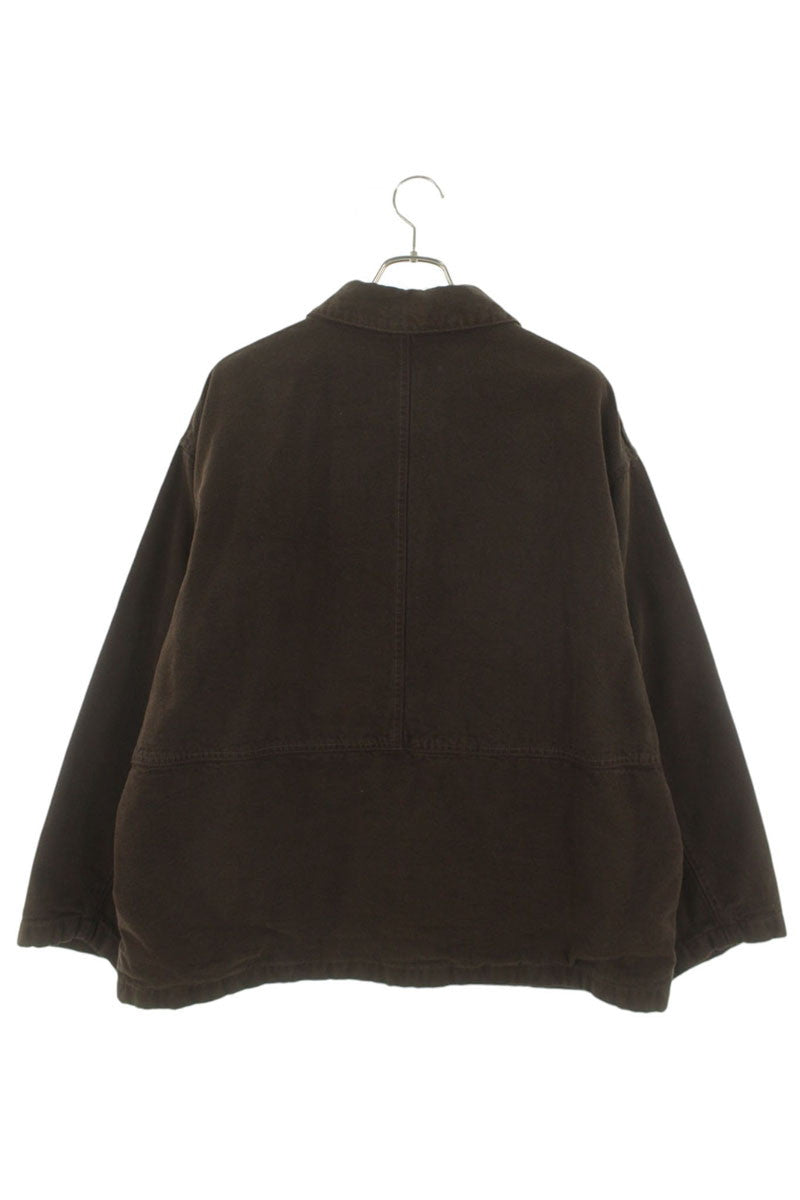 H BEAUTY & YOUTH Denim Coverall Jacket Dark Brown Size S