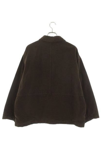 H BEAUTY & YOUTH Denim Coverall Jacket Dark Brown Size S