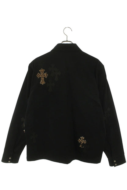 Chrome Hearts WORK DOG Cross Ball Button Patch Jacket Size L