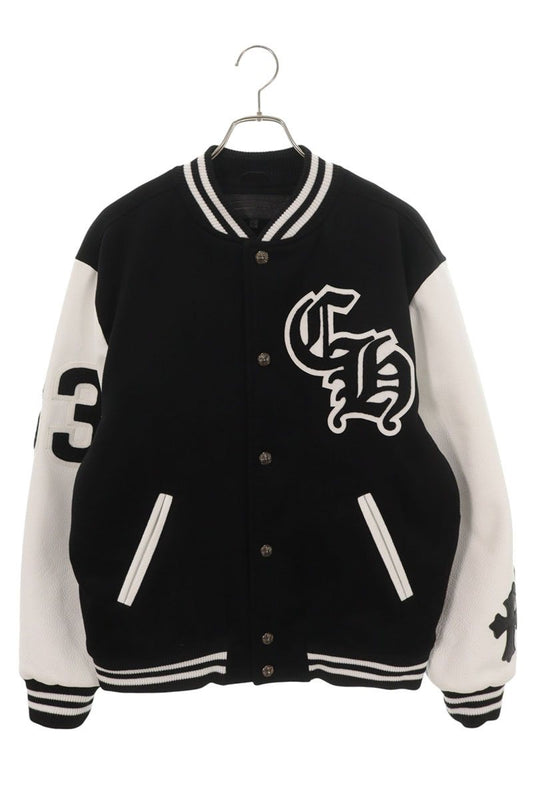 Chrome Hearts 33 Cross Patch Leather Sleeve Jacket Size L