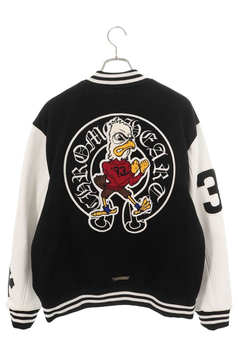 Chrome Hearts 33 Cross Patch Leather Sleeve Jacket Size L