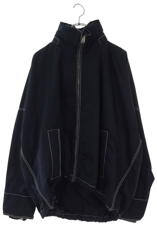 BOTTEGA VENETA Stitched Nylon Hooded Jacket Navy Size L