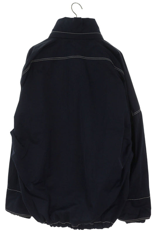 BOTTEGA VENETA Stitched Nylon Hooded Jacket Navy Size L