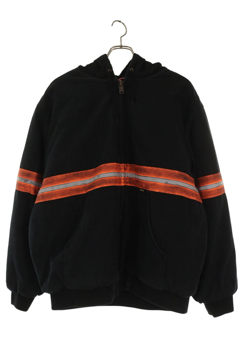 SUPREME 24AW Reflective Stripe Hooded Work Jacket Size L
