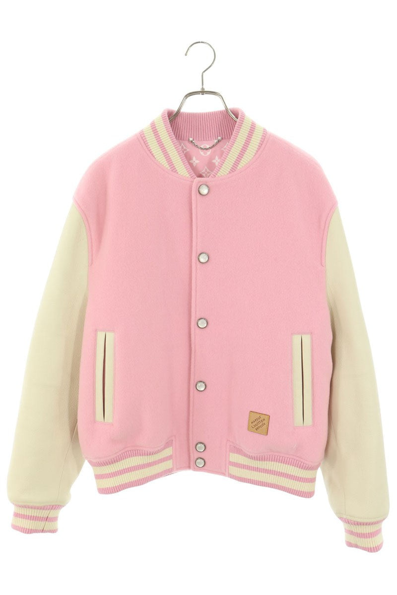 LOUISVUITTON Signature Leather Varsity Jacket Multi Size 50