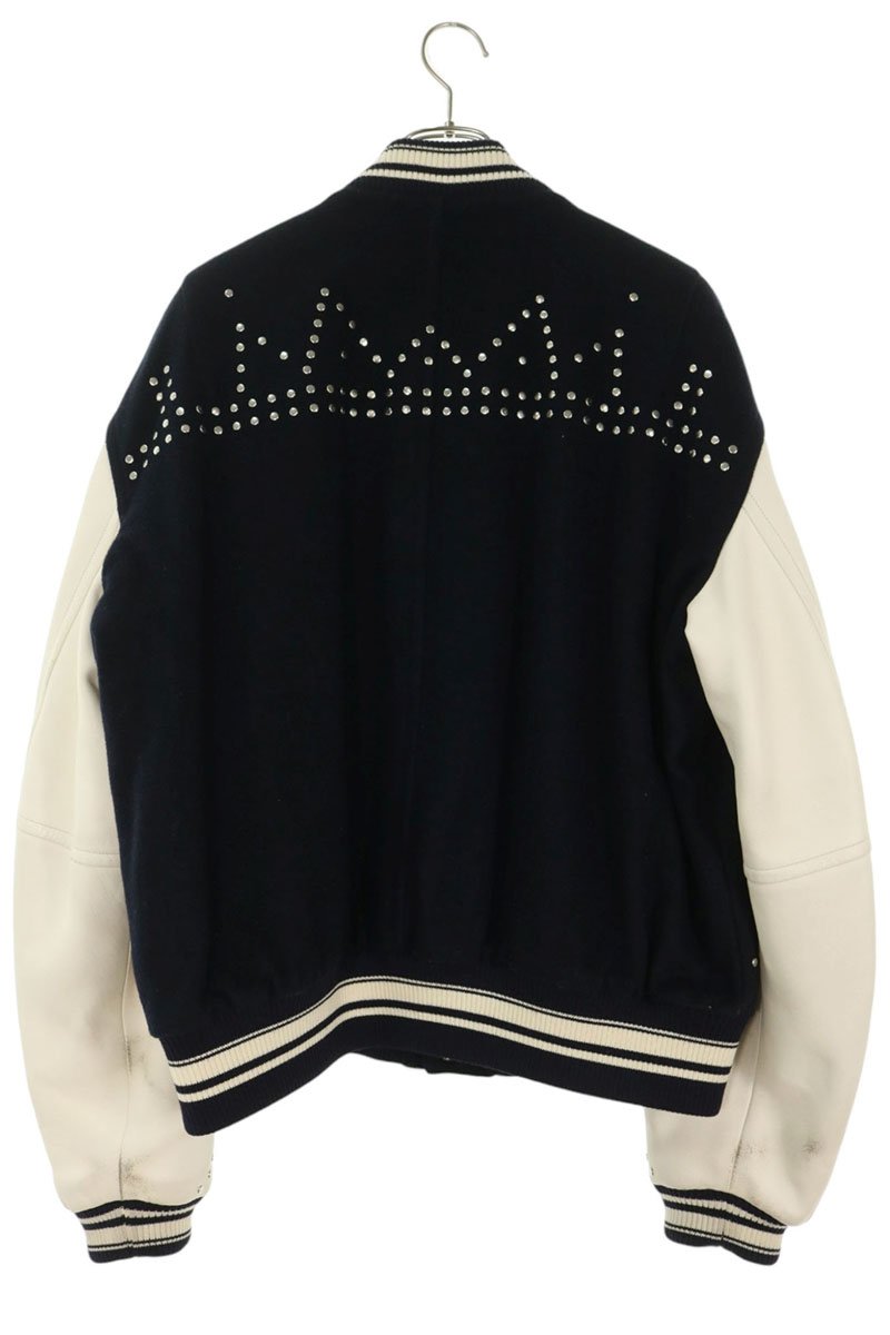 WALES BONNER Ascend Patch Stud Varsity Jacket Size 44