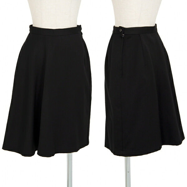 COMME des GARCONS Wool Gabardine Skirt Black Size S