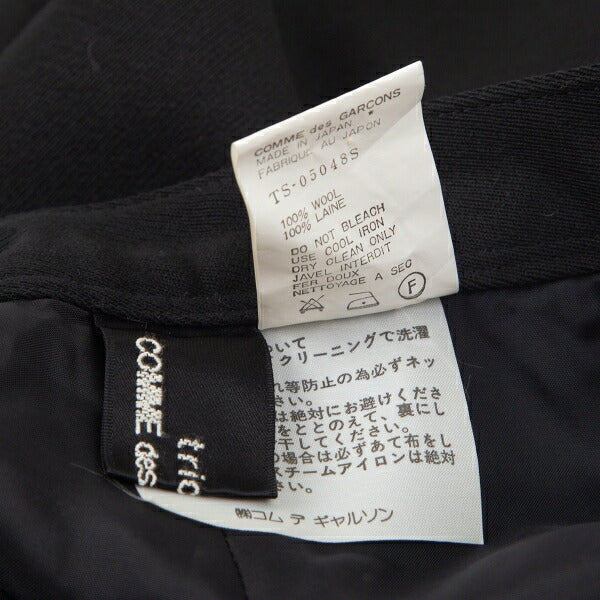 COMME des GARCONS Wool Gabardine Skirt Black Size S