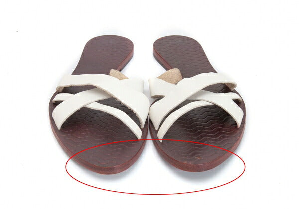 Jean Paul GAULTIER White Leather Strap Sandals Size 25cm