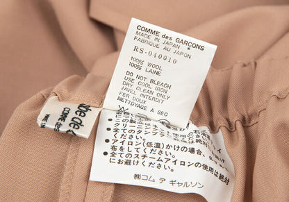 robe de chambre COMME des GARCONS Wool Pink Beige Skirt Size M