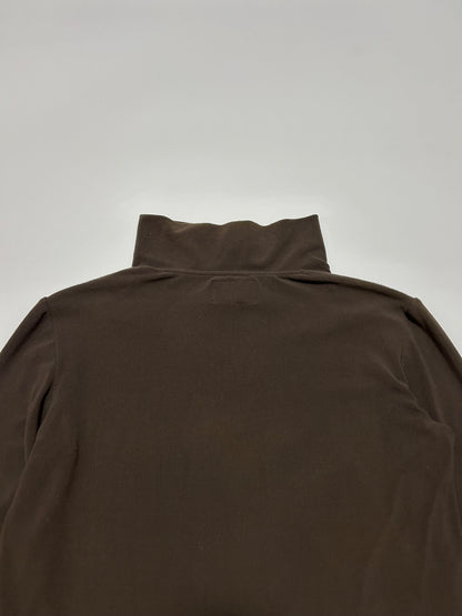 ARMANI JEANS 90s 1/4 Zip Sweatshirt Brown