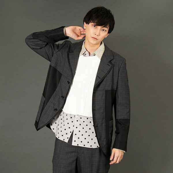 COMME des GARCONS HOMME DEUX Mixed Jacket Gray Size M