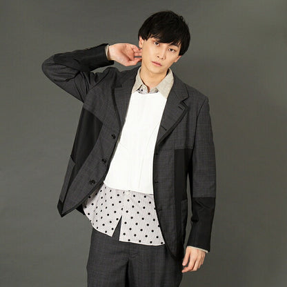 COMME des GARCONS HOMME DEUX Mixed Jacket Gray Size M