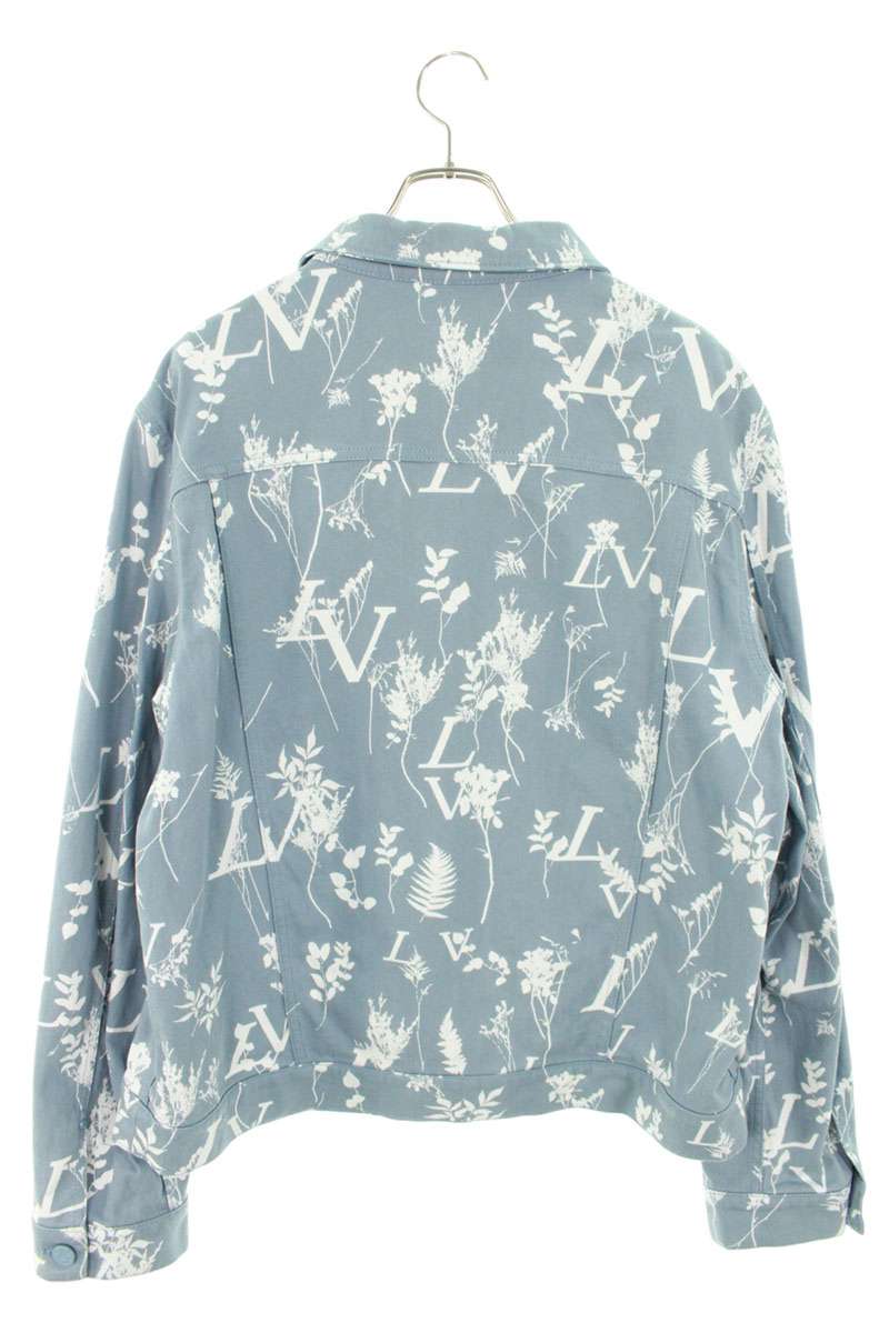 LOUISVUITTON 22AW DNA Leaf Pattern Denim Jacket Size XXL