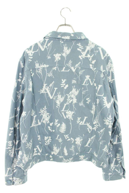 LOUISVUITTON 22AW DNA Leaf Pattern Denim Jacket Size XXL