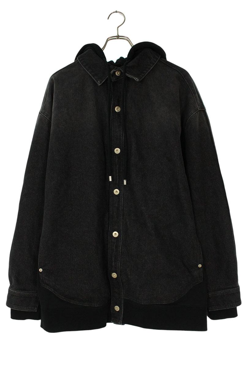 LOEWE Hooded Denim Jacket Black Size M
