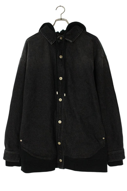 LOEWE Hooded Denim Jacket Black Size M