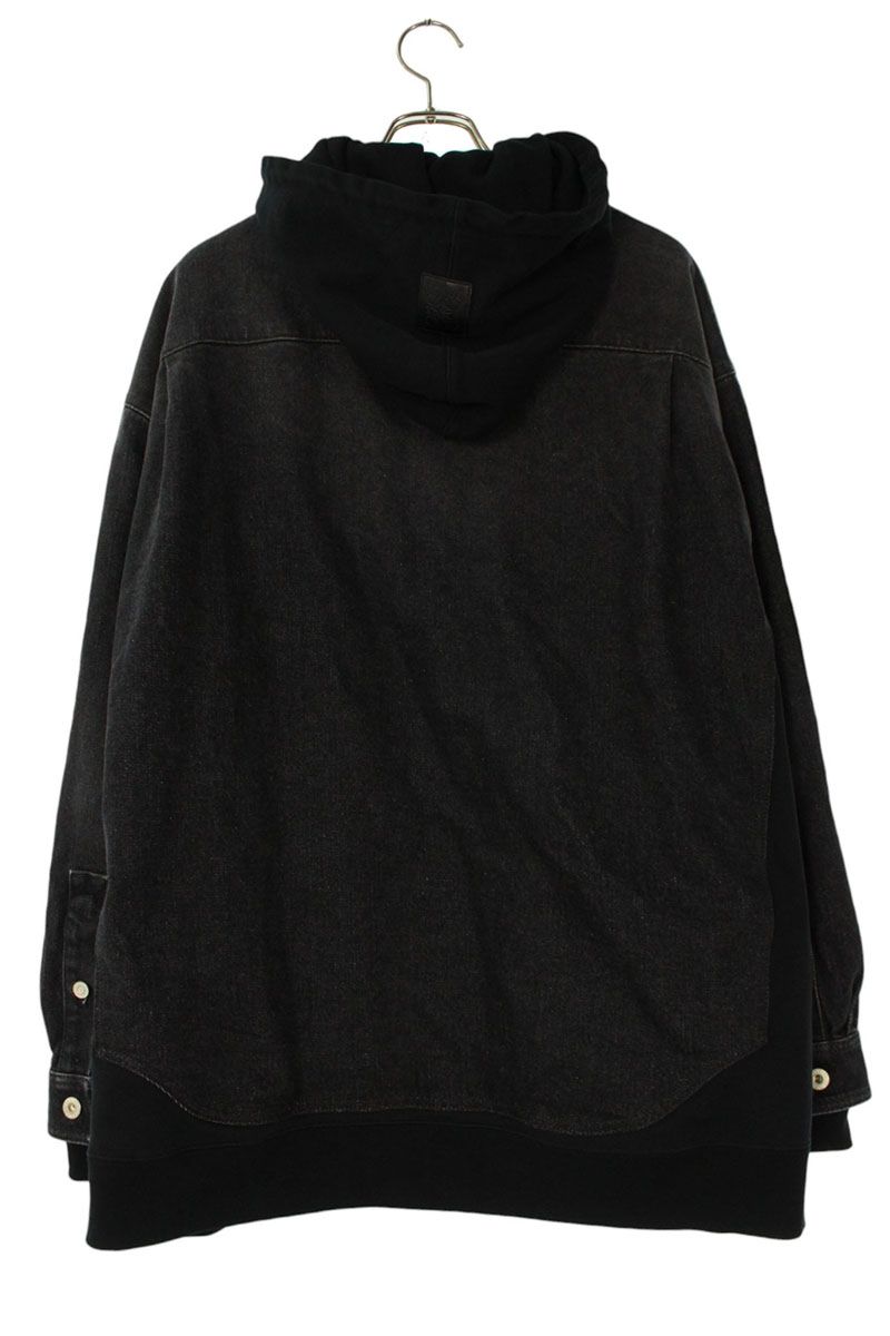LOEWE Hooded Denim Jacket Black Size M