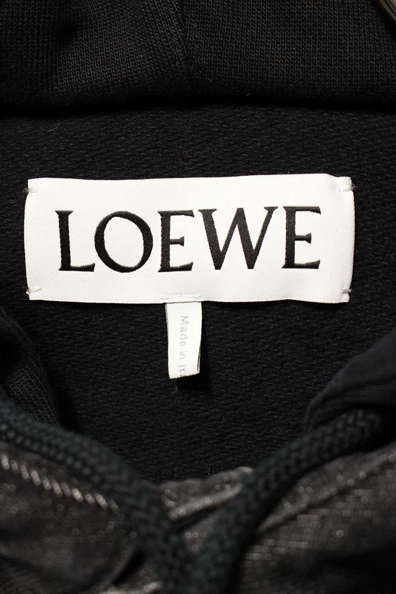 LOEWE Hooded Denim Jacket Black Size M