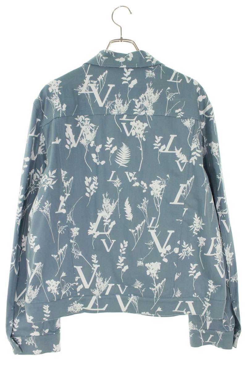 LOUISVUITTON LV Leaf Pattern Denim Jacket Light Size XXL