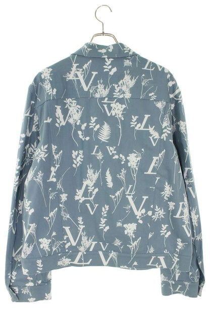 LOUISVUITTON LV Leaf Pattern Denim Jacket Light Size XXL