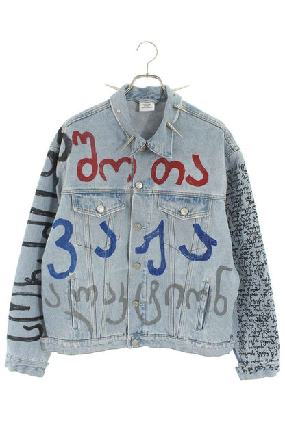 Vetements Oversized All-Over Pattern Denim Jacket Size XS