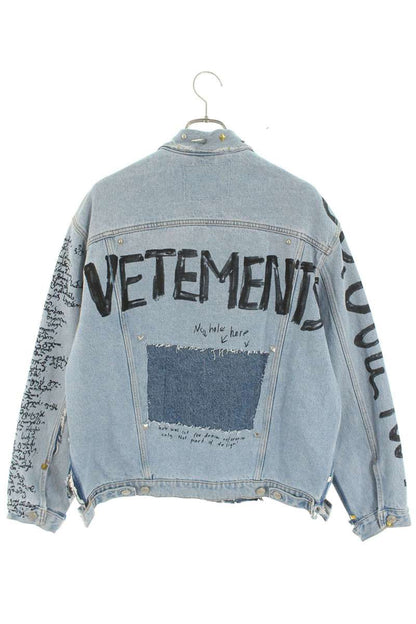 Vetements Oversized All-Over Pattern Denim Jacket Size XS